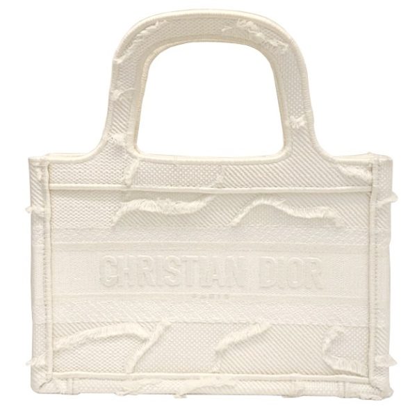 imgrc0082823125 Christian Dior Book Tote Mini Canvas Handbag Tote Bag White