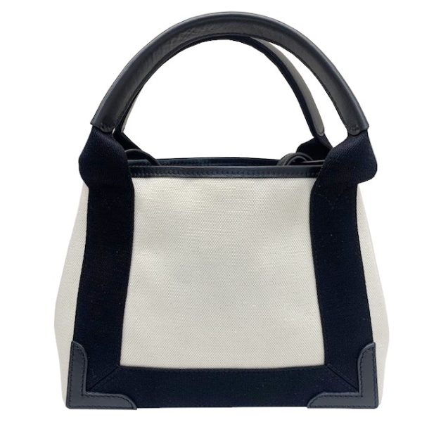 imgrc0082977627 BALENCIAGA Navy Cabas XS Mini Bag Canvas White Black