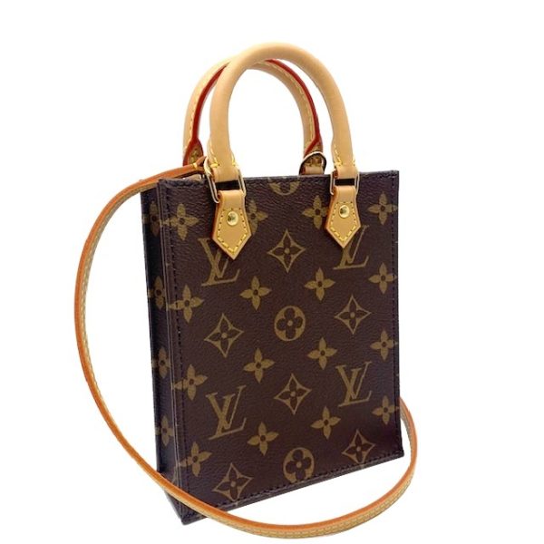 imgrc0083025138 Louis Vuitton Petite Sac Plat Shoulder Bag Monogram Canvas Brown