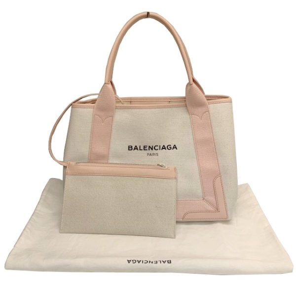 imgrc0083032712 BALENCIAGA Tote Bag Navy Hippo S Pink Natural