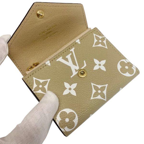 imgrc0083071897 Louis Vuitton Portefeuille Zoé Trifold Wallet Canvas Khaki White