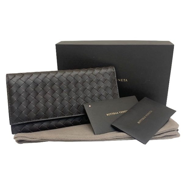 imgrc0083112774 Bottega Veneta Intrecciato Bifold Long Wallet Leather Brown