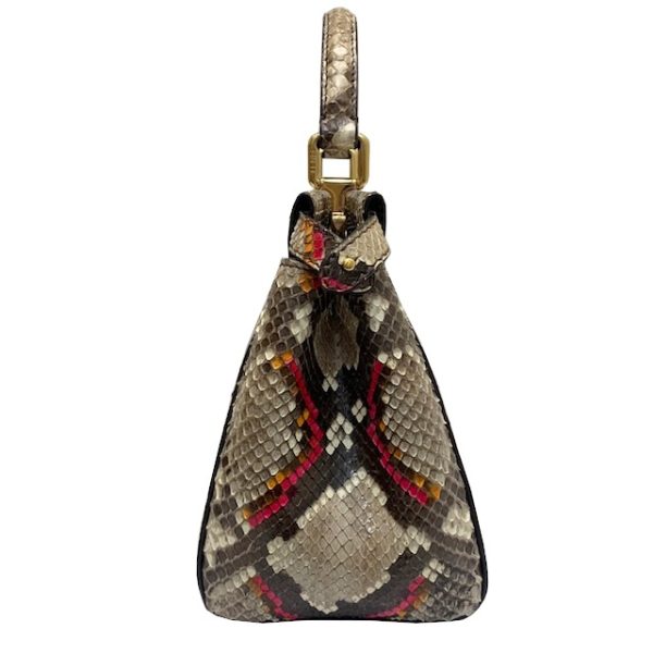 imgrc0083307177 FENDI Mini Peekaboo Handbag Python Beige