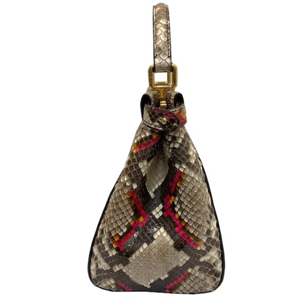 imgrc0083307178 FENDI Mini Peekaboo Handbag Python Beige