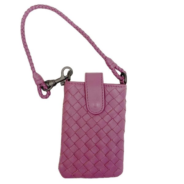 imgrc0083326358 Bottega Veneta Mobile Case Pouch Intrecciato Leather Purple