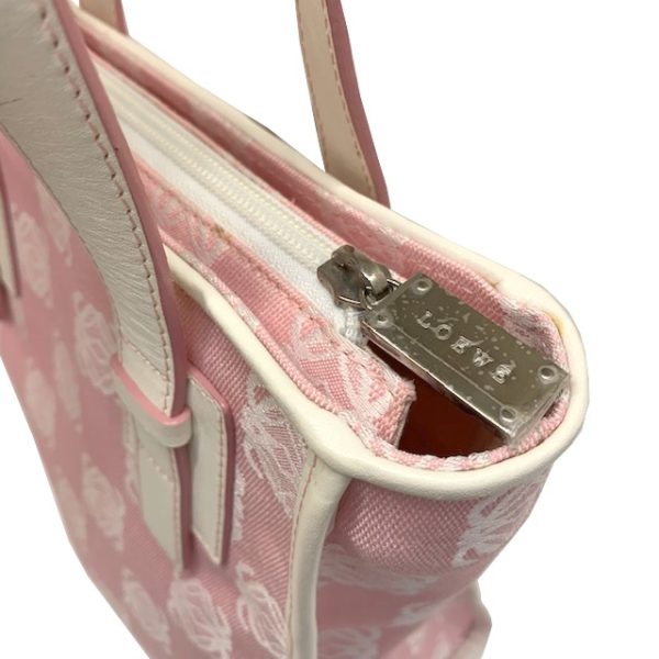 imgrc0083346958 Loewe Anagram Handbag Tote Canvas Leather Pink Ivory