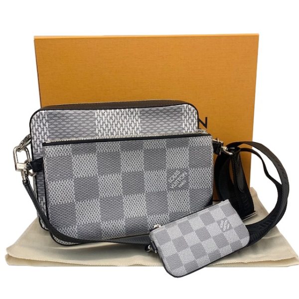 imgrc0083408968 Louis Vuitton Trio Messenger Shoulder Bag Damier Graphite Canvas Gray