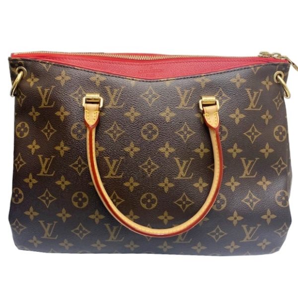 imgrc0083447867 Louis Vuitton Pallas Handbag Monogram Canvas Brown Red