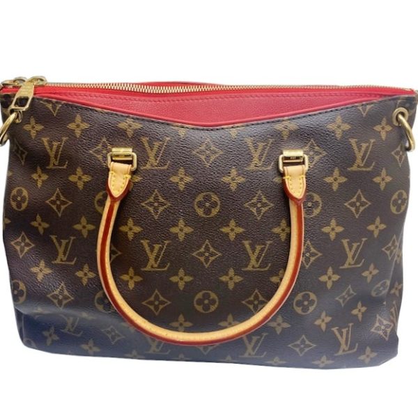 imgrc0083447868 Louis Vuitton Pallas Handbag Monogram Canvas Brown Red