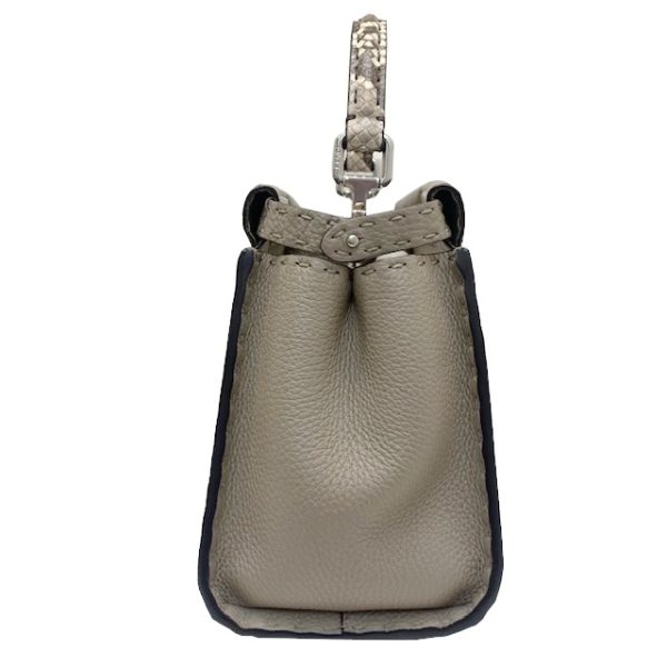 imgrc0083598331 FENDI Selleria Mini Peekaboo 2WAY Bag Dove Gray