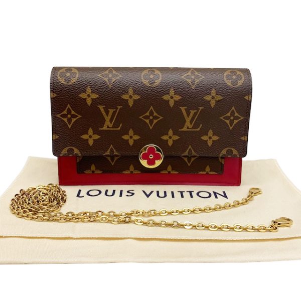 imgrc0083691958 Louis Vuitton Portefeuille Flore Chain Wallet Monogram Canvas Brown