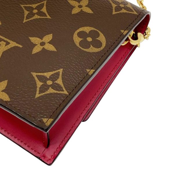 imgrc0083691960 Louis Vuitton Portefeuille Flore Chain Wallet Monogram Canvas Brown