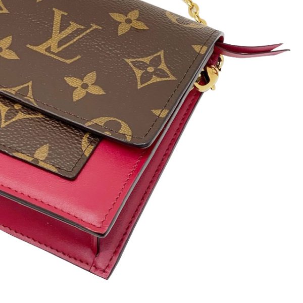 imgrc0083691962 Louis Vuitton Portefeuille Flore Chain Wallet Monogram Canvas Brown