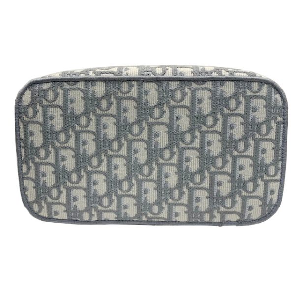 imgrc0083702087 Christian Dior Oblique Vanity Bag Cosmetic Pouch Ivory Blue