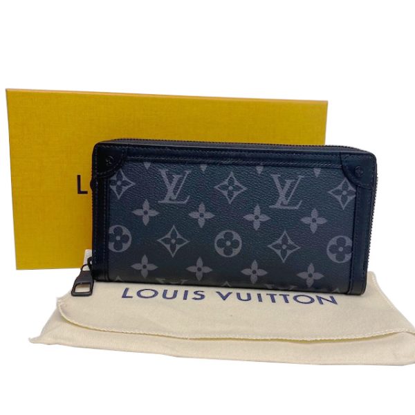 imgrc0083767611 Louis Vuitton Trunk Zippy Wallet Monogram Eclipse Canvas Black