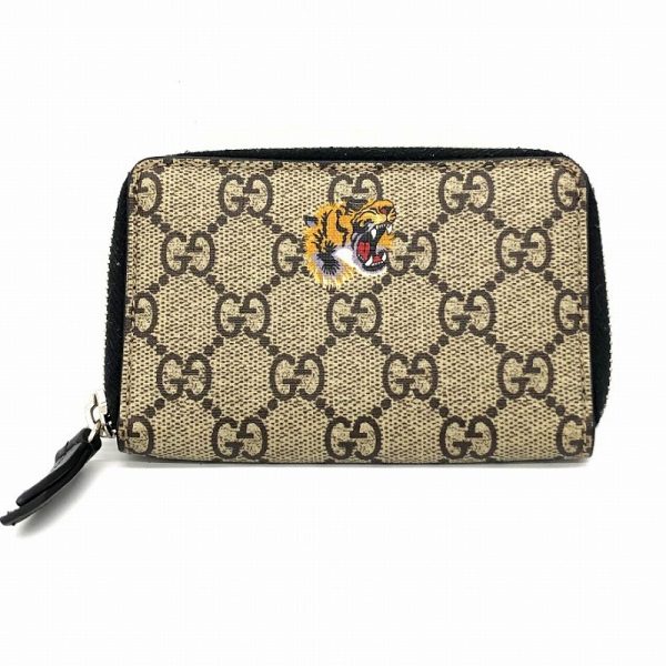 imgrc0083939355 Gucci Card Case Tiger GG Supreme Beige