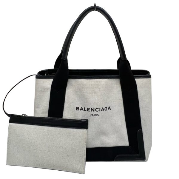 imgrc0084368238 BALENCIAGA Cabas Tote Bag Navy White Black