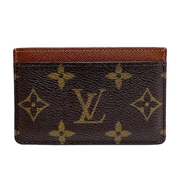 imgrc0084452137 Louis Vuitton Porte Carte Card Case Monogram Canvas Brown