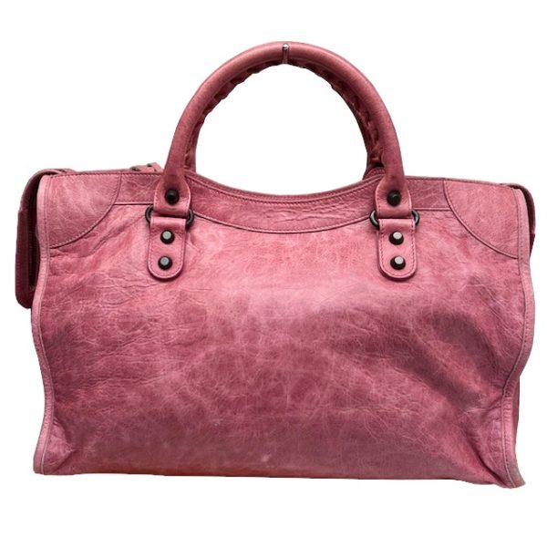 imgrc0084546278 BALENCIAGA The City 2WAY Handbag Shoulder Bag Pink Smoke Pink