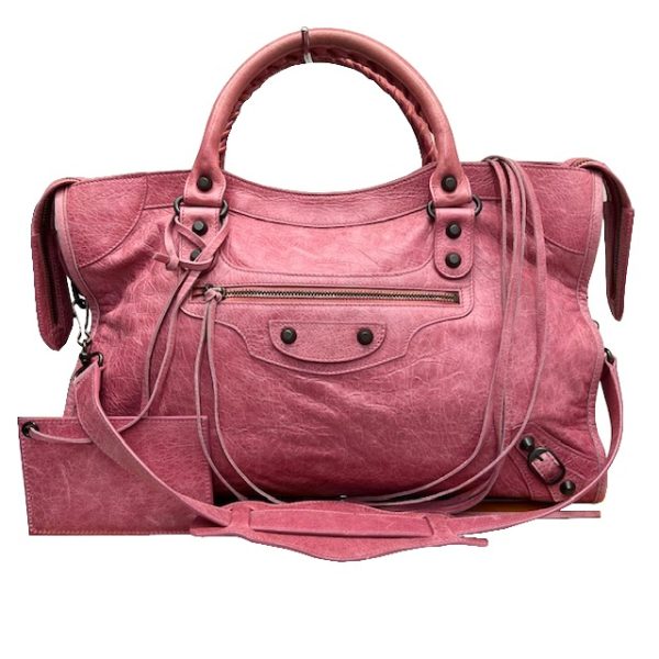 imgrc0084546279 BALENCIAGA The City 2WAY Handbag Shoulder Bag Pink Smoke Pink