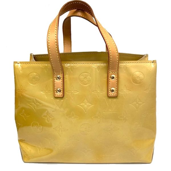 imgrc0084657827 Louis Vuitton Reid PM Handbag Vernis Leather Yellow Beige