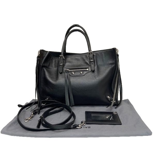 imgrc0084794741 BALENCIAGA Paper A6 2WAY Handbag Black