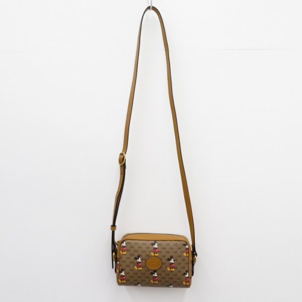 imgrc0084870081 Gucci Disney Mickey Mouse Collaboration GG Shoulder Bag Brown