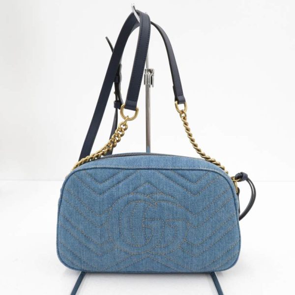 imgrc0084969915 Gucci GG Marmont Cotton Denim Shoulder Bag Blue