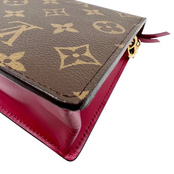 imgrc0085214950 Louis Vuitton Portefeuille Flore Chain Wallet Monogram Canvas Brown