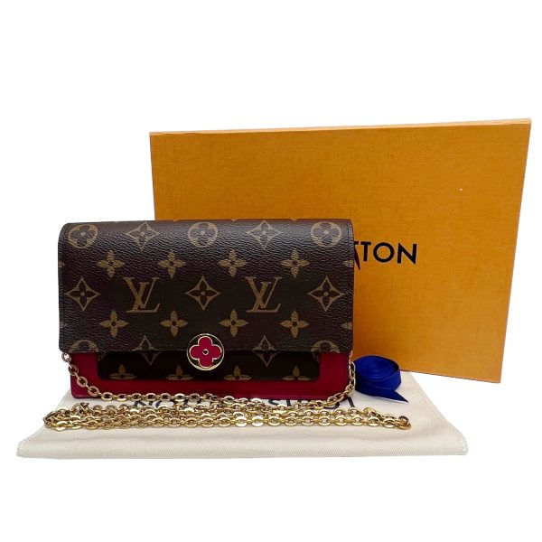 imgrc0085214955 Louis Vuitton Portefeuille Flore Chain Wallet Monogram Canvas Brown