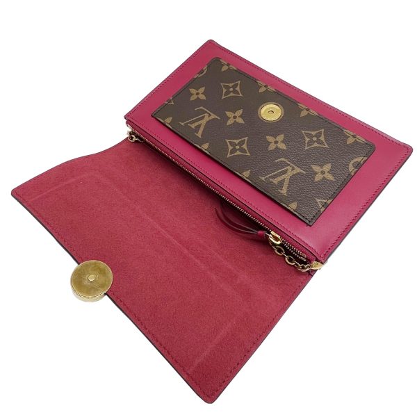 imgrc0085214957 Louis Vuitton Portefeuille Flore Chain Wallet Monogram Canvas Brown