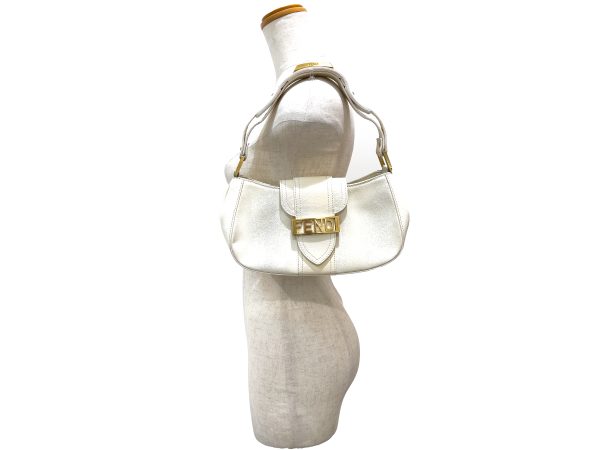 imgrc0085555708 FENDI One Shoulder Hobo Style Bag Off White