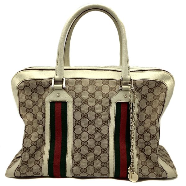 imgrc0085633620 GUCCI GG Briefcase Bag Handbag Bag Beige Red