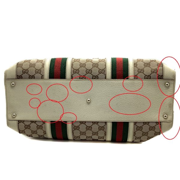 imgrc0085633623 GUCCI GG Briefcase Bag Handbag Bag Beige Red