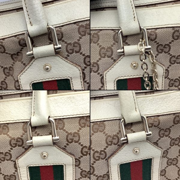 imgrc0085633634 GUCCI GG Briefcase Bag Handbag Bag Beige Red