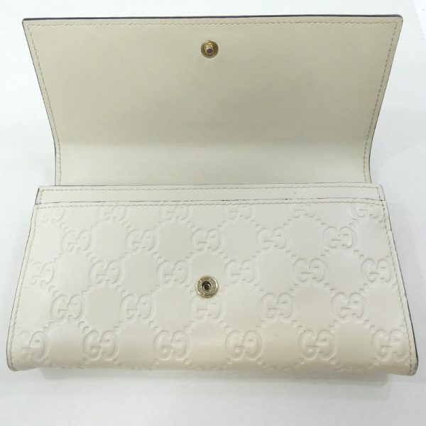 imgrc0085689803 Gucci Hook Ribbon Bi FLong Wallet White