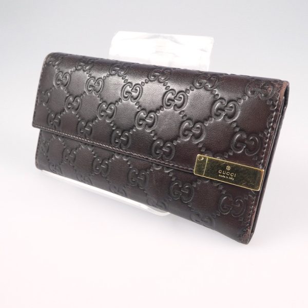 imgrc0085724486 Gucci Guccisima Bi FLong Wallet Brown