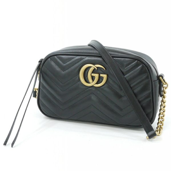 imgrc0085738869 Gucci GG Marmont Quilted Small Shoulder Bag Black