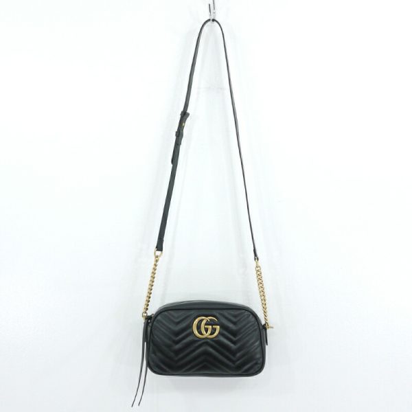 imgrc0085738875 Gucci GG Marmont Quilted Small Shoulder Bag Black