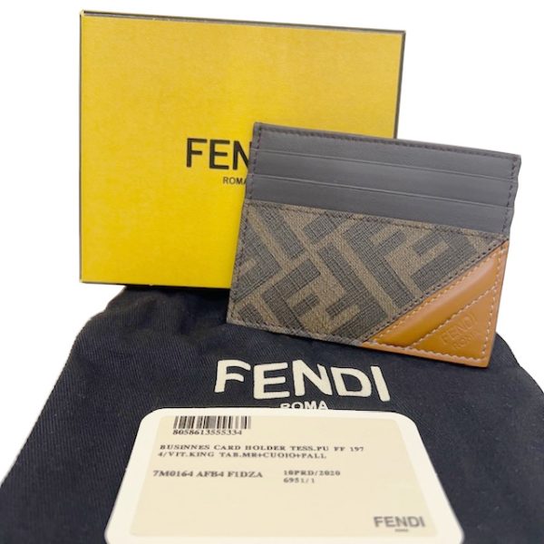 imgrc0085778657 FENDI Card Case FF Pattern Brown