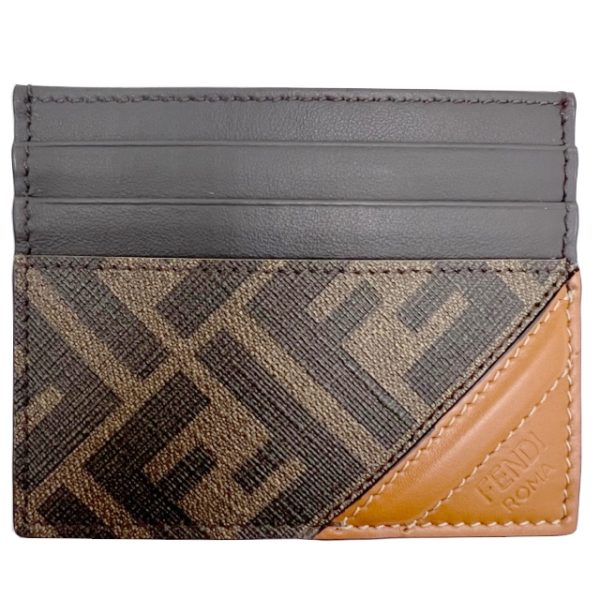 imgrc0085778658 FENDI Card Case FF Pattern Brown