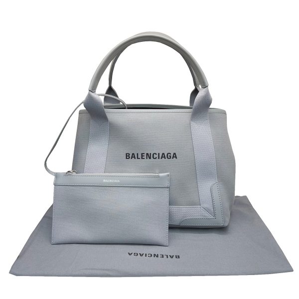 imgrc0085884490 BALENCIAGA Navy Hippo S Small 2WAY Tote Bag Gray