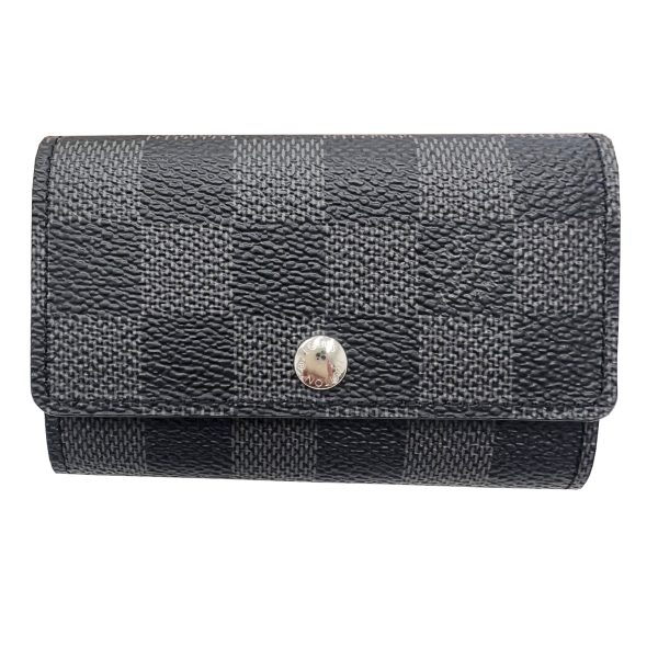 imgrc0086210876 Louis Vuitton Multicle 6 Key Case Damier Graphite Canvas Black