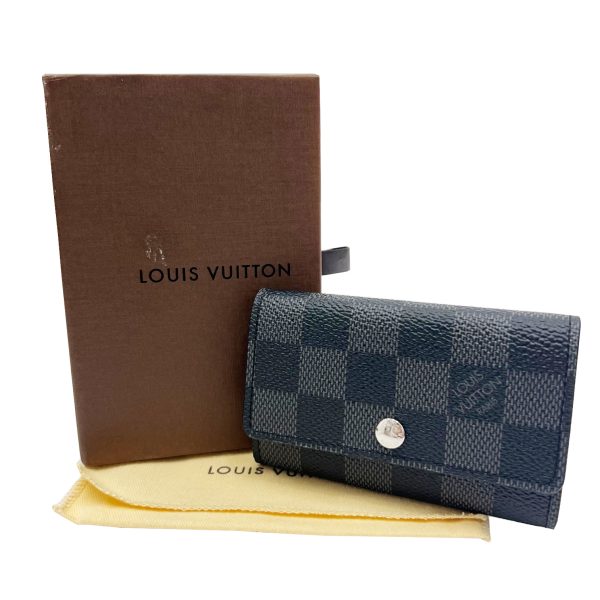 imgrc0086210884 Louis Vuitton Multicle 6 Key Case Damier Graphite Canvas Black