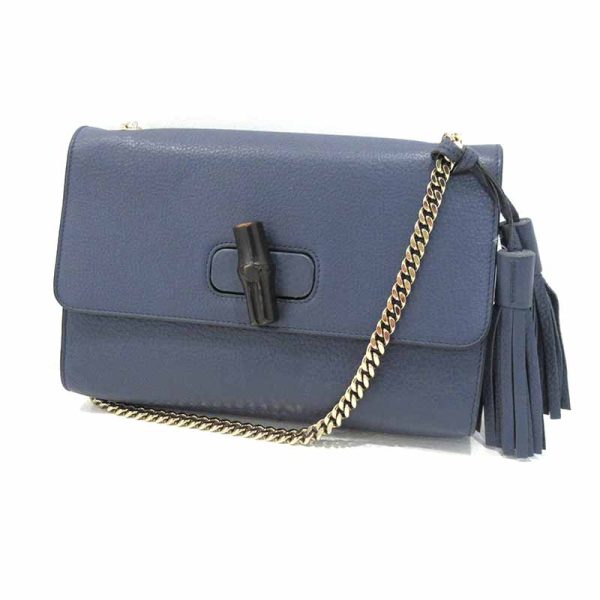 imgrc0086361902 Gucci Bamboo Tassel Fringe Chain Shoulder Bag Blue