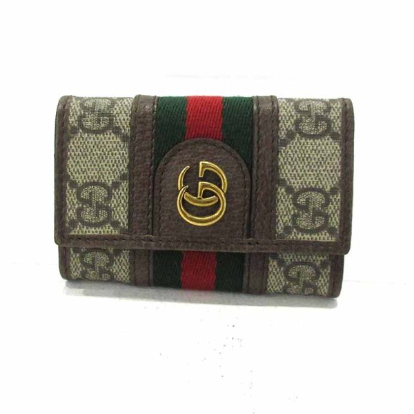 imgrc0086696315 Gucci Offdia GG Supreme 6 Key Case Brown