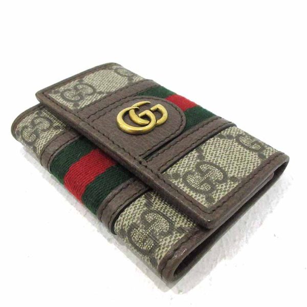 imgrc0086696317 Gucci Offdia GG Supreme 6 Key Case Brown