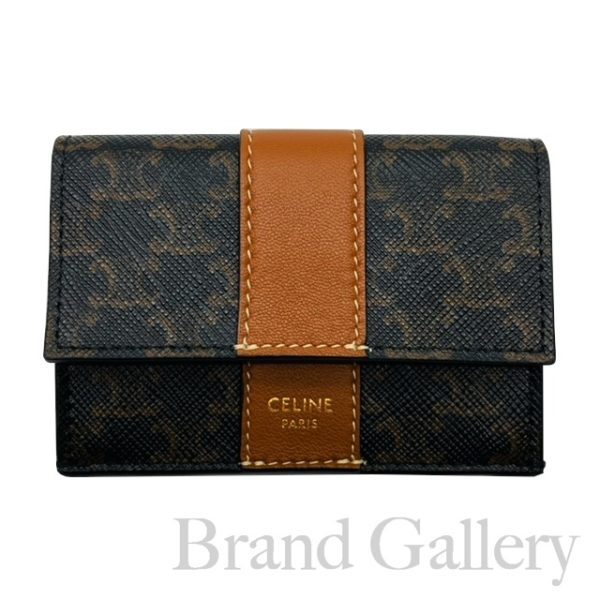 imgrc0086703287 CELINE Small Trifold Wallet Triomphe Canvas Tan