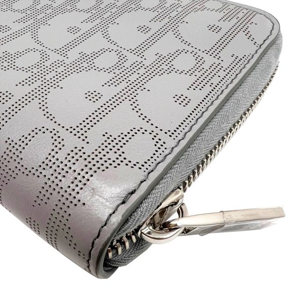 imgrc0086844177 Christian Dior Oblique Galaxy Trotter Long Wallet Zippy Wallet Calf Gray