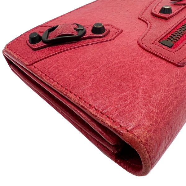 imgrc0086848593 BALENCIAGA Classic Continental Long Wallet Leather Red